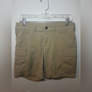 Carhartt Womens Straight Fit Force Madden Cargo Shorts Beige Sz 6